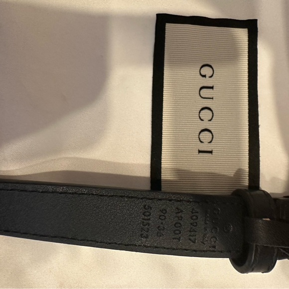 GUCCI Authentic Gucci Marmont Thin Black Belt 40โ with Dust Bag EUC - Picture 2 of 3